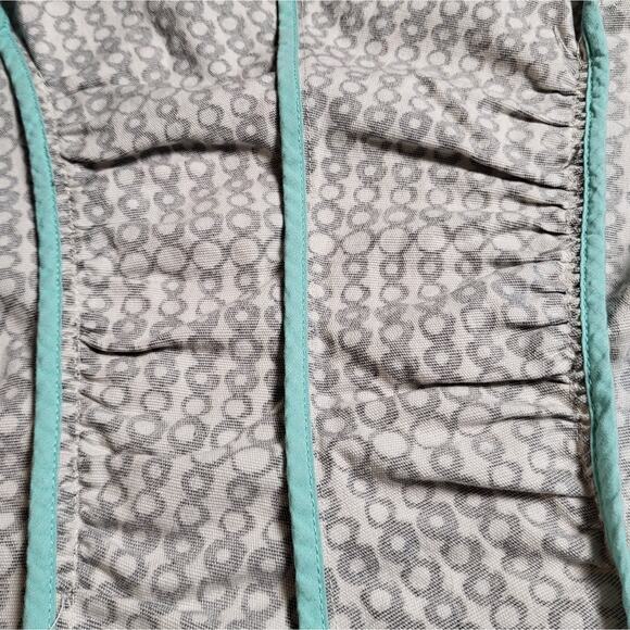 Cabi Du Jour White w/Black Circles Rouching Details Fitted Cropped Jacket Size 4 - Picture 9 of 12